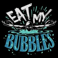 Funny Swimming Float Eat My Bubbles Cropped Pullover Crew