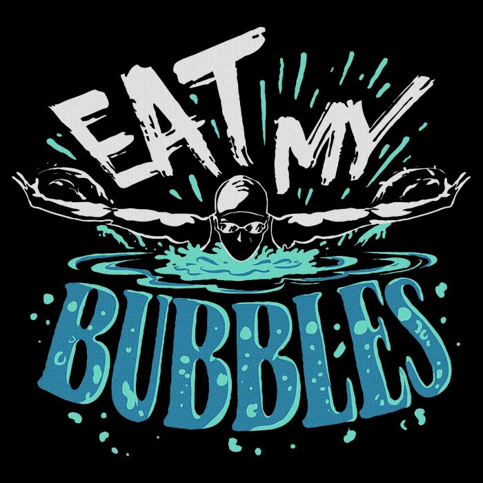 Funny Swimming Float Eat My Bubbles Cropped Pullover Crew