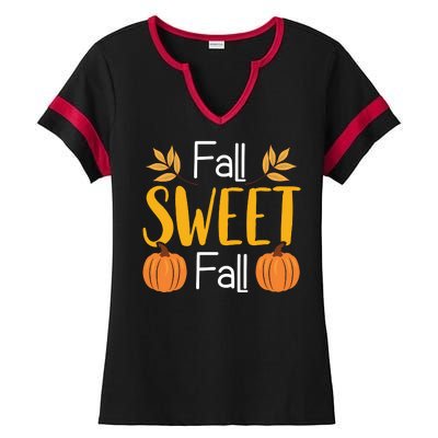 Fall Sweet Fall Ladies Halftime Notch Neck Tee