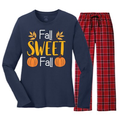 Fall Sweet Fall Women's Long Sleeve Flannel Pajama Set 