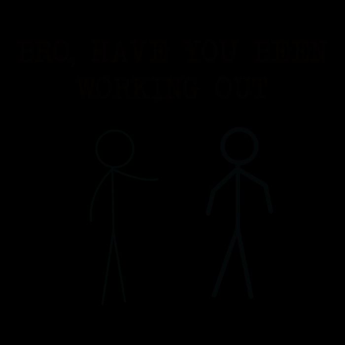 Funny Stick Figure Gym Jokes Bro Have You Been Working Out 16 in Basic Backpack