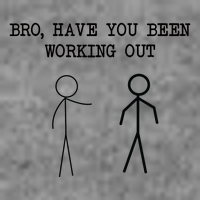 Funny Stick Figure Gym Jokes Bro Have You Been Working Out Short Acrylic Beanie