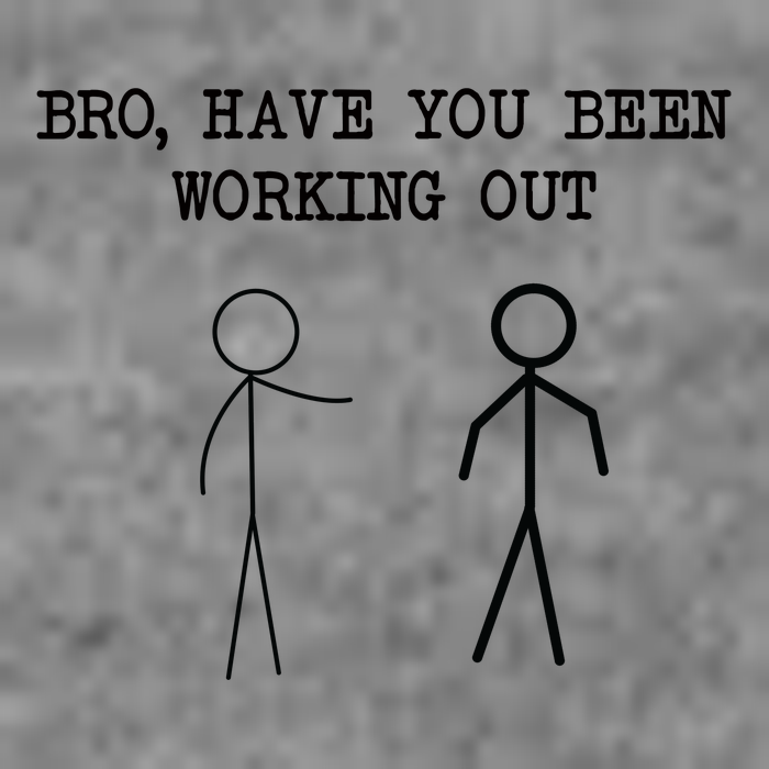 Funny Stick Figure Gym Jokes Bro Have You Been Working Out Short Acrylic Beanie