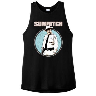 Funny Sumbitch 70's Movie Quote Ladies PosiCharge Tri-Blend Wicking Tank