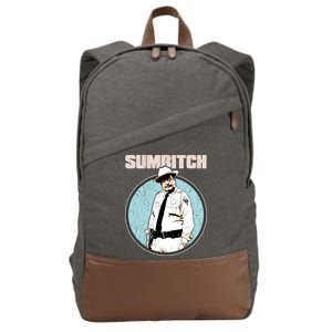 Funny Sumbitch 70's Movie Quote Cotton Canvas Backpack