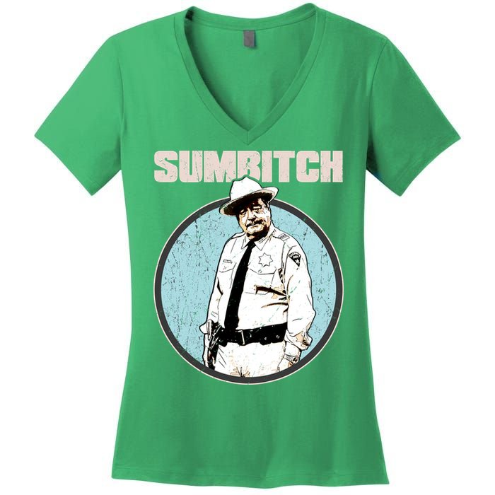 Funny Sumbitch 70's Movie Quote Women's V-Neck T-Shirt