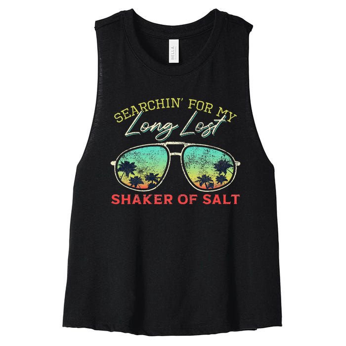 Funny Searching For My Long Lost Shaker Of Salt Shaker Women's Racerback Cropped Tank