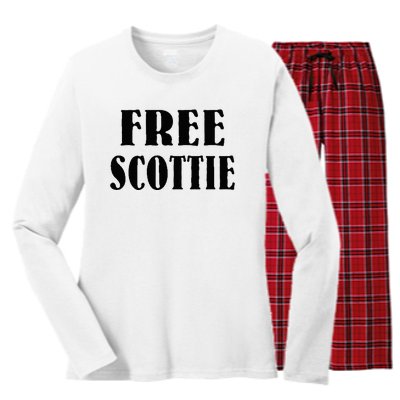 Free Scottie Free Scottie Women's Long Sleeve Flannel Pajama Set 