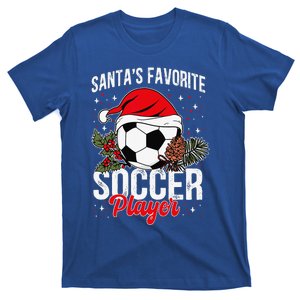 Funny Santas Favorite Soccer Player Christmas Soccer T-Shirt