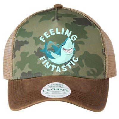 Funny Shark Feeling Fintastic Shark Week Fan Legacy Tie Dye Trucker Hat