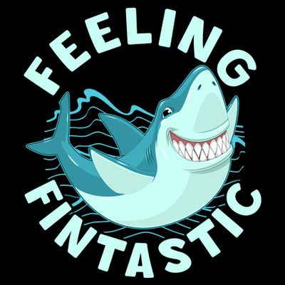 Funny Shark Feeling Fintastic Shark Week Fan T-Shirt