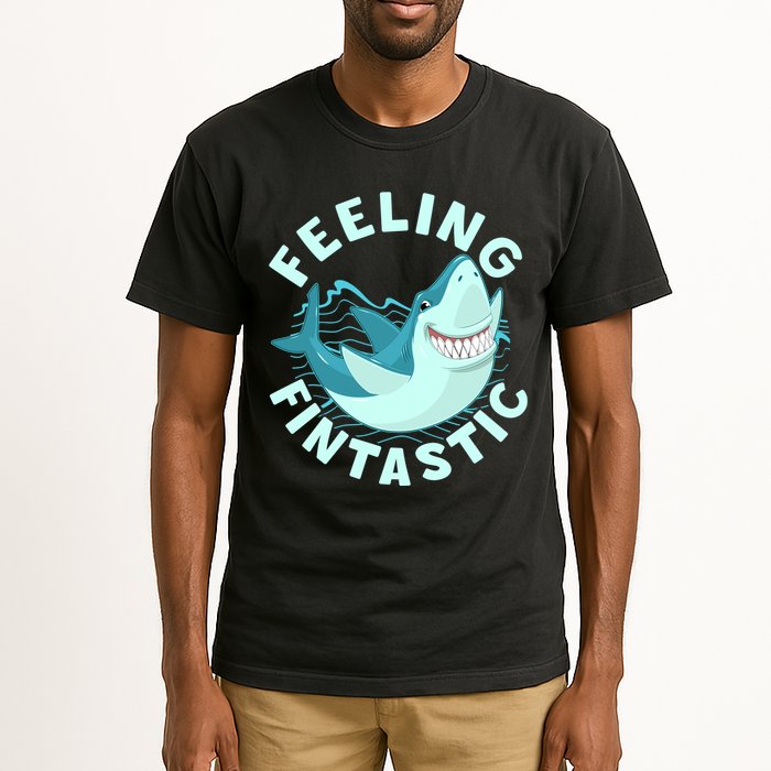 Funny Shark Feeling Fintastic Shark Week Fan Tall T-Shirt