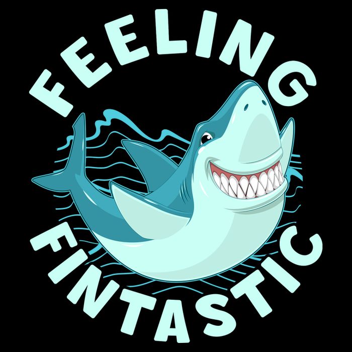 Funny Shark Feeling Fintastic Shark Week Fan Drawstring Bag