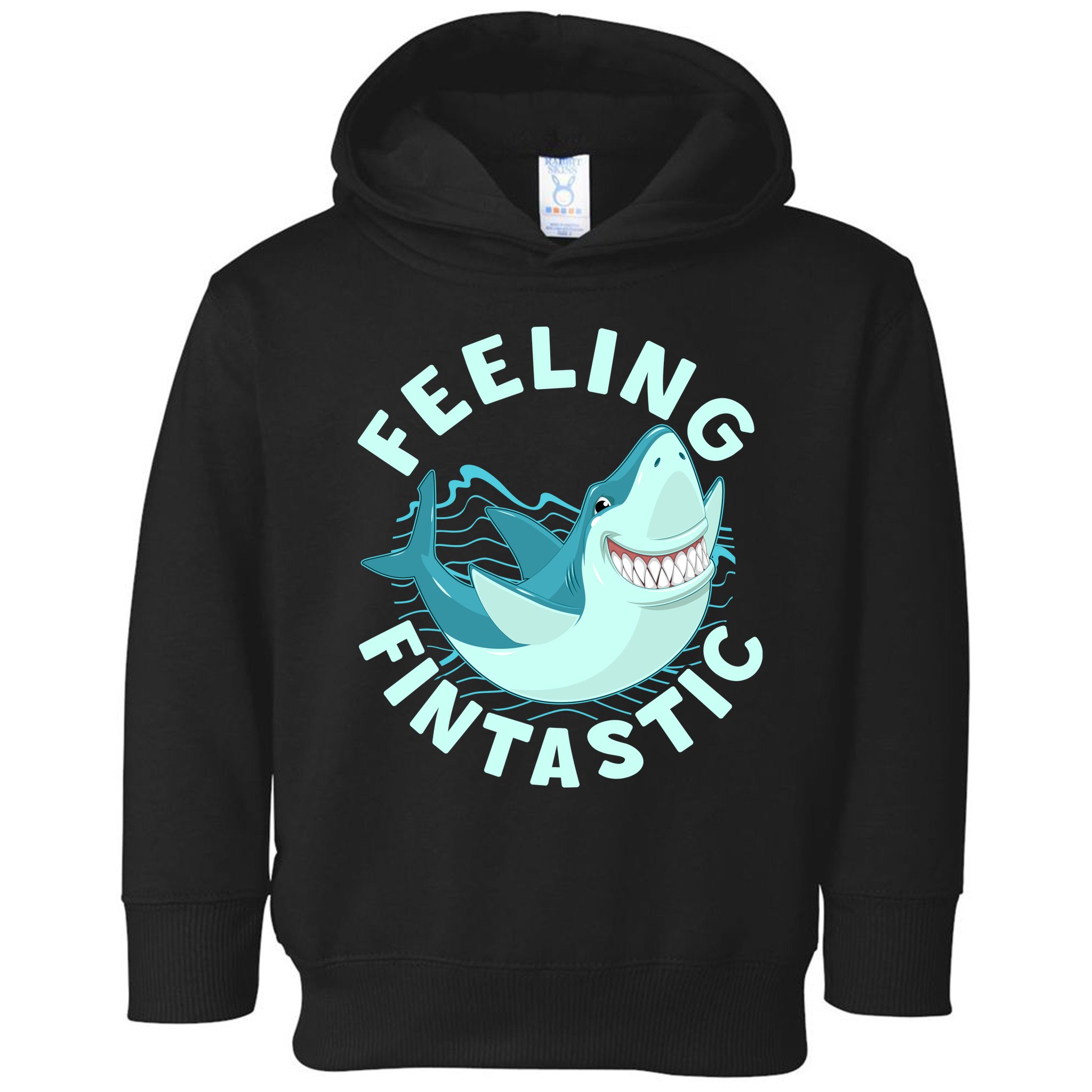 Funny Shark Feeling Fintastic Shark Week Fan Toddler Hoodie