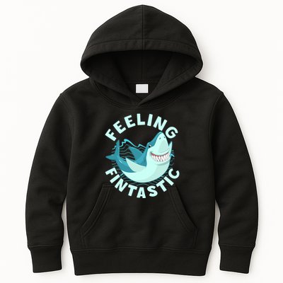 Funny Shark Feeling Fintastic Shark Week Fan Kids Hoodie