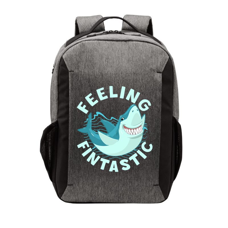 Funny Shark Feeling Fintastic Shark Week Fan Vector Backpack