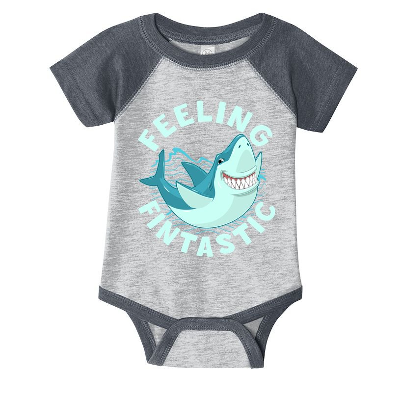 Funny Shark Feeling Fintastic Shark Week Fan Infant Baby Jersey Bodysuit