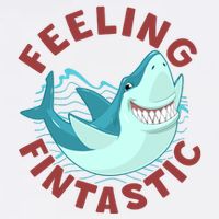 Funny Shark Feeling Fintastic Shark Week Fan Garment-Dyed Sweatshirt