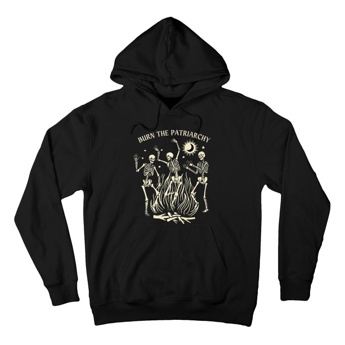 Feminist Skeleton Fun Burn Patriarchy Halloween Rights Hoodie