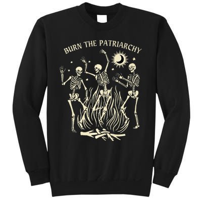 Feminist Skeleton Fun Burn Patriarchy Halloween Rights Sweatshirt