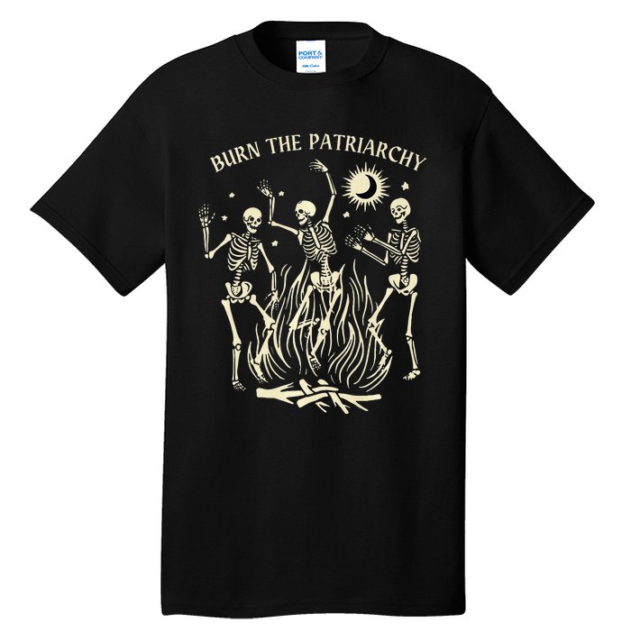 Feminist Skeleton Fun Burn Patriarchy Halloween Rights Tall T-Shirt