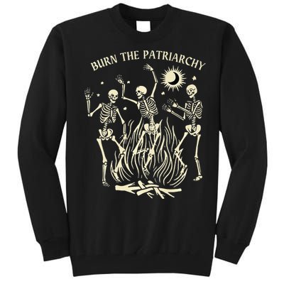 Feminist Skeleton Fun Burn Patriarchy Halloween Rights Tall Sweatshirt