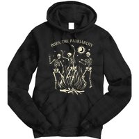 Feminist Skeleton Fun Burn Patriarchy Halloween Rights Tie Dye Hoodie