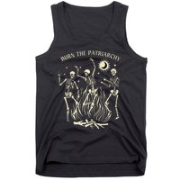 Feminist Skeleton Fun Burn Patriarchy Halloween Rights Tank Top