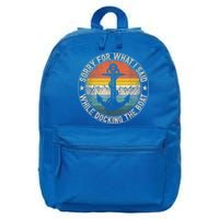 Funny Sorry For What I Said While Docking The Boat 16 in Basic Backpack