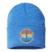 Funny Sorry For What I Said While Docking The Boat Sustainable Knit Beanie