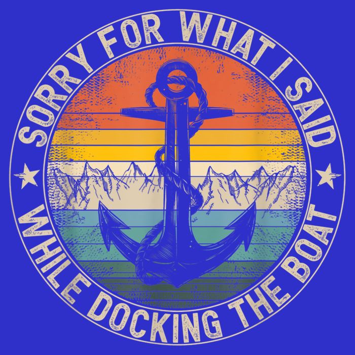 Funny Sorry For What I Said While Docking The Boat Sustainable Knit Beanie
