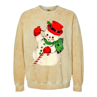 Festive Snowman Family Pajama Set Hilarious Christmas Vintage Colorblast Crewneck Sweatshirt