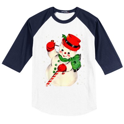 Festive Snowman Family Pajama Set Hilarious Christmas Vintage Baseball Sleeve Shirt