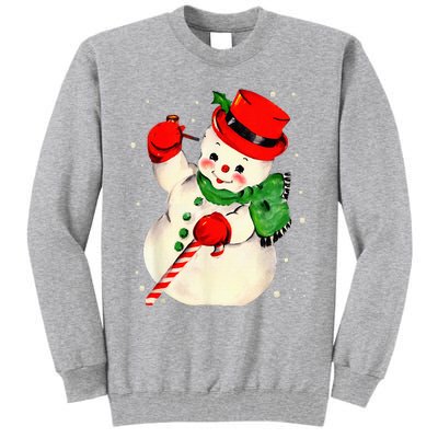 Festive Snowman Family Pajama Set Hilarious Christmas Vintage Tall Sweatshirt