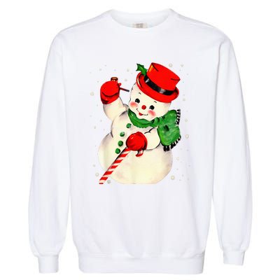 Festive Snowman Family Pajama Set Hilarious Christmas Vintage Garment-Dyed Sweatshirt