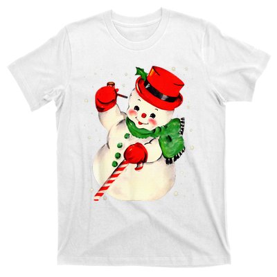 Festive Snowman Family Pajama Set Hilarious Christmas Vintage T-Shirt