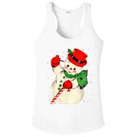 Festive Snowman Family Pajama Set Hilarious Christmas Vintage Ladies PosiCharge Competitor Racerback Tank