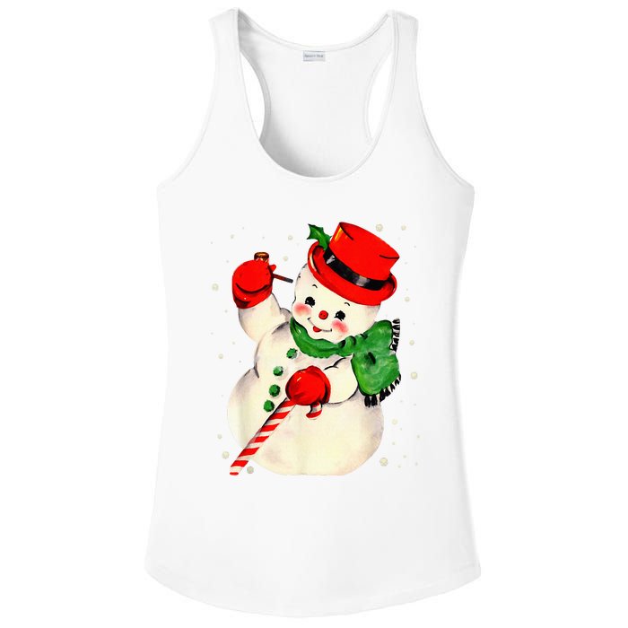 Festive Snowman Family Pajama Set Hilarious Christmas Vintage Ladies PosiCharge Competitor Racerback Tank