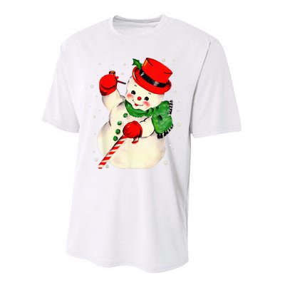 Festive Snowman Family Pajama Set Hilarious Christmas Vintage Performance Sprint T-Shirt