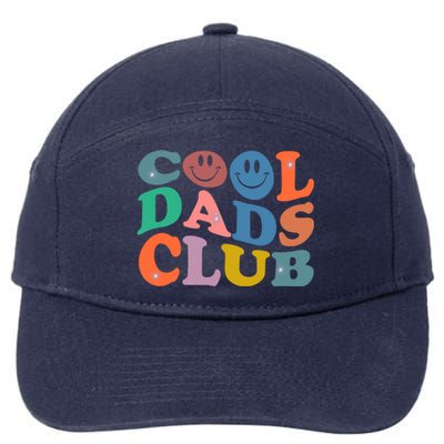 Funny Smile FatherS Day Gift Groovy Cool Dads Club 7-Panel Snapback Hat