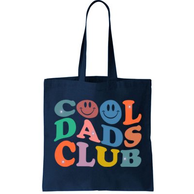 Funny Smile FatherS Day Gift Groovy Cool Dads Club Tote Bag