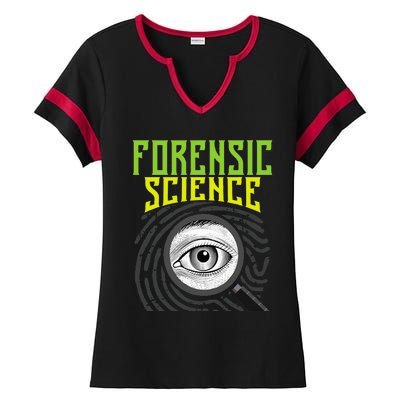 Forensic Science Forensics Forensic Scientist Criminology Ladies Halftime Notch Neck Tee