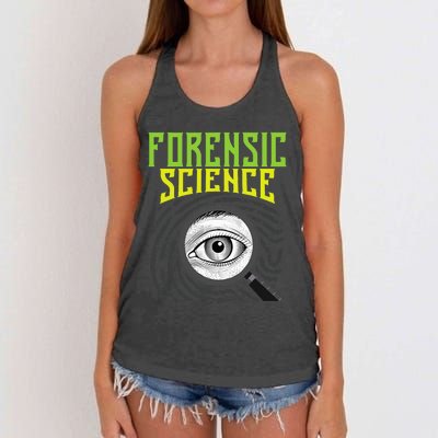 Forensic Science Forensics Forensic Scientist Criminology Women's Knotted Racerback Tank