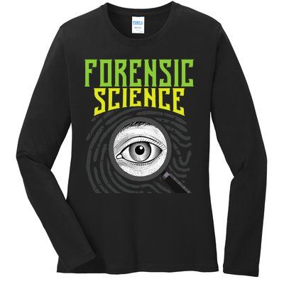 Forensic Science Forensics Forensic Scientist Criminology Ladies Long Sleeve Shirt