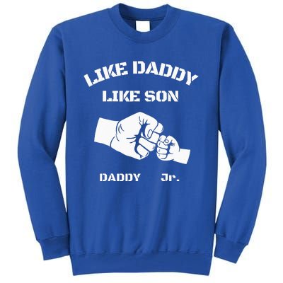 Father Son Fist Bump Matching Father's Day Daddy Dad & Son Tall Sweatshirt