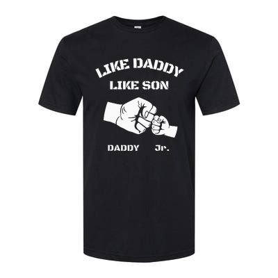 Father Son Fist Bump Matching Father's Day Daddy Dad & Son Softstyle® CVC T-Shirt