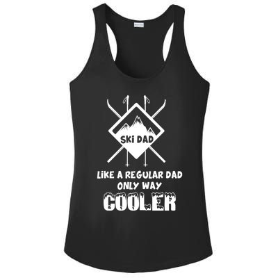 Funny Skiing Father Ski Dad Gift Ladies PosiCharge Competitor Racerback Tank