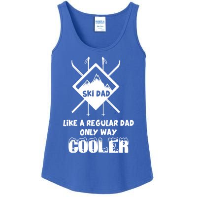 Funny Skiing Father Ski Dad Gift Ladies Essential Tank