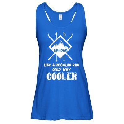 Funny Skiing Father Ski Dad Gift Ladies Essential Flowy Tank