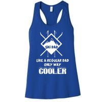 Funny Skiing Father Ski Dad Gift Women's Racerback Tank